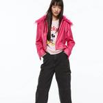 Куртка H&M With A Fluffy Collar, розовый - фото 5