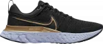 Кроссовки Nike Wmns React Infinity Run Flyknit 2 'Black Metallic Gold', черный - фото
