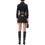 Престиль Хотфикс Многослойная Мини-юбка Alexander Wang, Потертый серый - фото 4