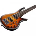 Бас-гитара 6-струнная безладовая Ibanez SRF706 SR Bass Workshop, Brown Burst Flat - фото 6