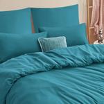 Комплект постельного белья RUIKASI, 3 предмета, 200х200/80x80, бирюзовый - фото 4