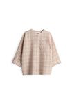 Блуза OPUS BATWING 3/4 SLEEVE CHECK PATTERN, Caramel/Brown - фото 7
