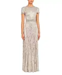 Платье макси Celeste Jenny Packham, серебряный - фото