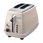 Тостер DeLonghi Icona Vintage CTO2003, кремовый - фото
