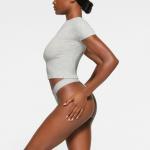 Футболка SKIMS Cotton Rib, серый - фото 3