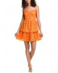 Беула Ярусное мини-платье Beulah, оранжевый - фото