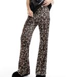 Брюки Only Ribbed Flared, коричневый - фото