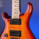 PRS Wood Library Custom 24 Lefty 10-Топ Вишневый Сансберст - фото 4