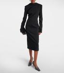 Платье миди dadress с высоким воротником Acne Studios, черный - фото 2