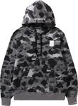 Худи BAPE Grid Camo Pullover Hoodie Black, черный - фото