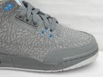 Кроссовки Air Jordan 3 Retro GS Cool Grey Blue Glow, серый - фото 4