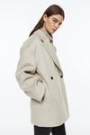 Двубортное пальто из смесовой шерсти H&M, светло-бежевый - фото 6