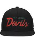 Черная мужская кепка Mitchell Ness New Jersey Devils Core Team Script 2.0 Snapback Mitchell & Ness, черный - фото 4