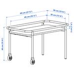 Стол приставной на колесиках Ikea Brannboll, белый/желтый - фото 5
