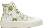 Кроссовки Converse Wmns Chuck Taylor All Star Lift Platform High Crafted Florals, белый - фото