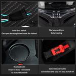 Шлем мотоциклетный TONCXRW Bluetooth, черный / зеленый - фото 4