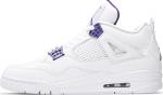 Кроссовки Air Jordan 4 Retro Purple Metallic, белый - фото 3
