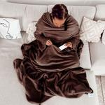 Мягкое одеяло  Zollner, темно/коричневый - фото 3