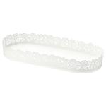 SAMVERKA САМВЕРКА Тарелка для свечи, овал белый, 35x15 см IKEA - фото 2