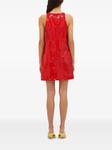Платье мини с пайетками MSGM, красный - фото 4