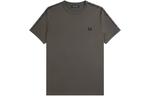 Футболка с контрастной отделкой FRED PERRY, темно-серый - фото