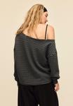 Толстовка Stradivarius SOFT-TOUCH EXPOSED SHOULDER, Dark Grey - фото 3