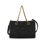TORY BURCH Сумка-тоут Fleming Sheepskin мини женская черная - фото