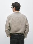 Рубашка Massimo Dutti 100% Linen Check, коричневый - фото 5