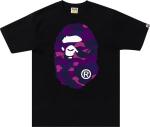 Футболка BAPE Color Camo Big Ape Head Tee 'Black/Purple', черный - фото 2