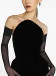 Платье макси с открытыми плечами Mugler, черный - фото 4