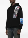 Толстовка с принтом пэчворк DIESEL, черный - фото 3