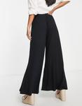 Черные пляжные брюки палаццо из джерси ASOS DESIGN Petite - фото 3