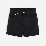 Шорты H&M Mom Ultra High Denim, черный - фото