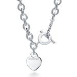 Колье Tiffany & Co. Return to Tiffany Heart Tag Toggle, серебро - фото 2