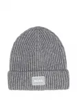 Шапка бини в рубчик BOSS Kidswear, серый - фото
