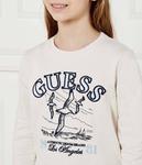 Лонгслив детский Guess с принтом, бежевый - фото 4