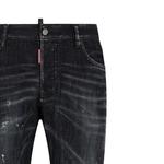Джинсы с эффектом потертости и брызгами краски DSQUARED 2, черный - фото 8