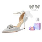 Ainer-cat Ainer cat Slim Heel High Heels Women's Silver - фото 10