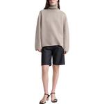 Оверсайз свитер с высоким воротником TOTEME, бежевый - фото 4