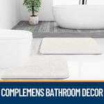 Коврик для ванной Olanly, 92х60 см, слоновая кость - фото 8