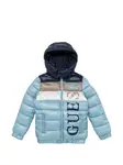 Пуховик с капюшоном Guess Kids, синий - фото