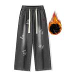 Джинсы унисекс dnnnnx, Серый - фото 32