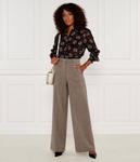 Брюки женские Pinko клеш от бедра полушерстяные, бежевый - фото 2