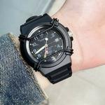 Часы CASIO Waterproof Sports Mens Black Analog, черный - фото 4