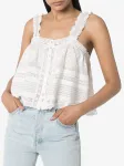 Укороченный топ Sully в технике кроше LoveShackFancy, белый - фото 2