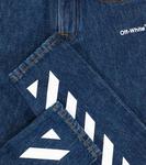 Узкие джинсы с принтом Off-White, белый - фото 3