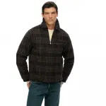 Куртка Superdry Wool Blend Check Ranch, коричневый - фото 4