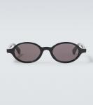 Овальные солнцезащитные очки Bottega Veneta - фото