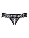 Стринги Obsessive Miamor crotchless thong, черный - фото 2