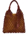 Макраме макси-сумка Paula, коричневый - фото